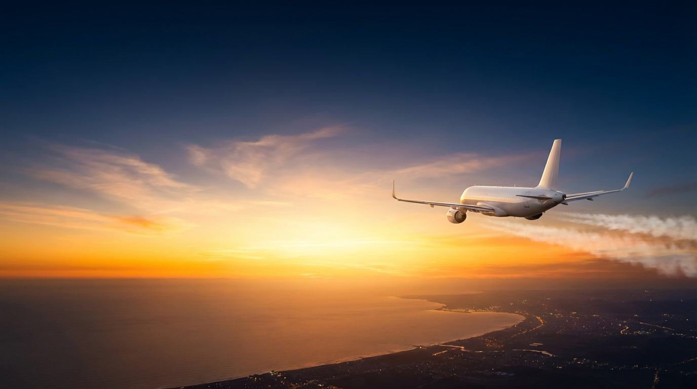 Airplane flying